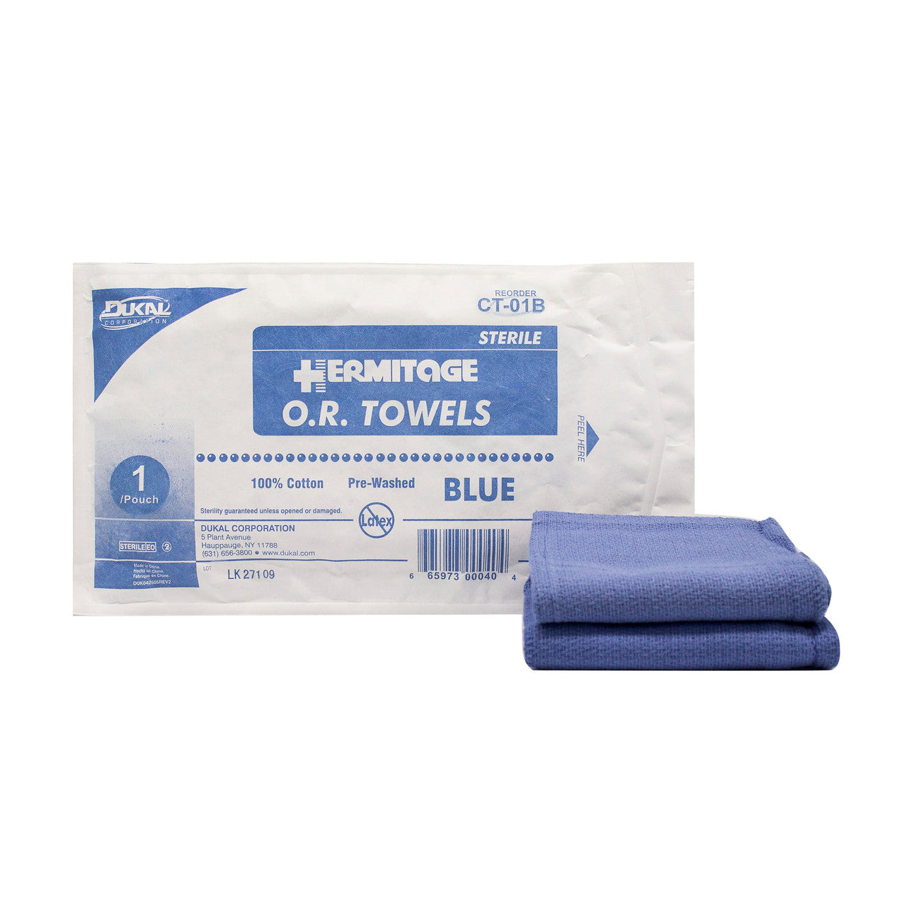 AMD MEDICOM OPERATING ROOM (O.R.) TOWELS O.R. Towel, Sterile, 17" x 26", Blue, 1 pouch/pk, 80 pk/cs