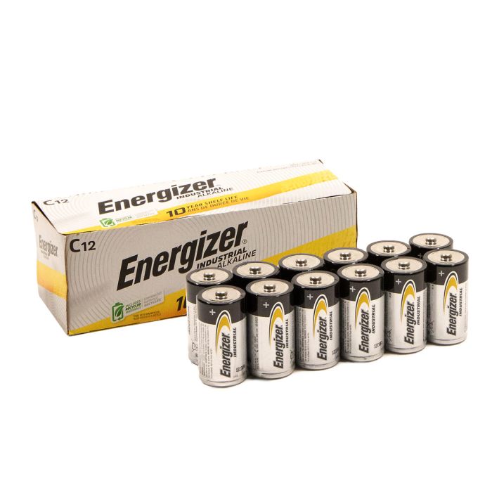 ENERGIZER INDUSTRIAL BATTERY - ALKALINE Battery, C, Alkaline, Industrial, 12/pk, 6pk/cs