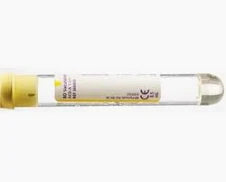 BD VACUTAINER ACD GLASS TUBES, Conventional Stopper, 16 x 100mm, 8.5mL, Yellow, Paper Label, 100/bx